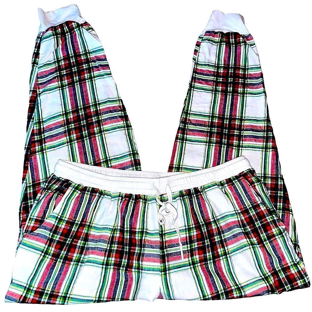 Secret Treasures Sleepwear l Cream Plaid PJ Bottoms l Pockets l XL l EUC